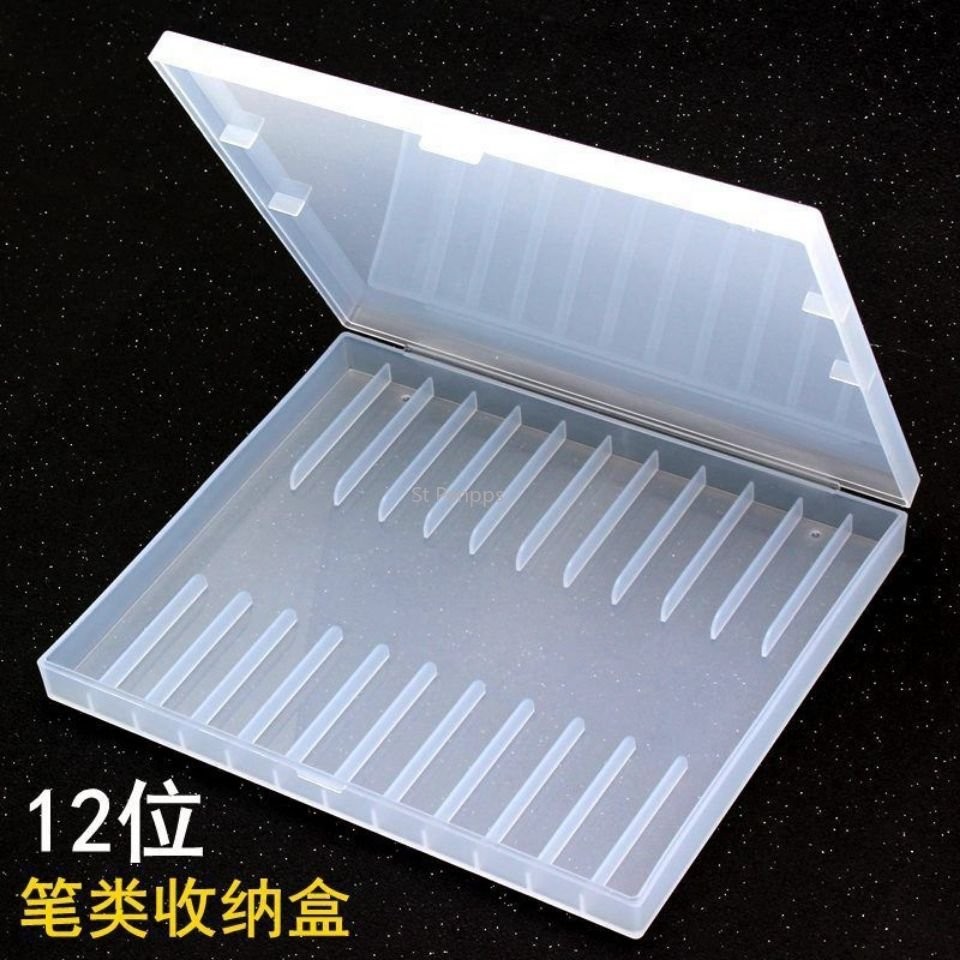 

St Penpps Plastic Fountain Pen Ink Pen Case 12 Grids Stationery Office School Supplies