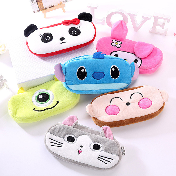 

Plush Animal Pencil Case Cartoon Panda Bear Fruit Pen Bag Box For Kids Gift Cosmetic Stationery