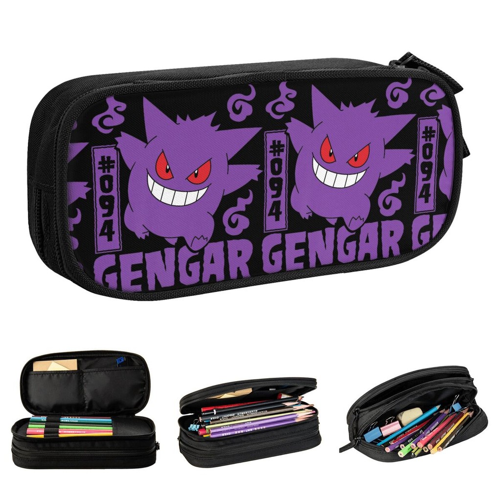 

Pokemon Gengar Pencil Cases Pen Box Pencil Bags Student Large Storage Students School Cosmetic
