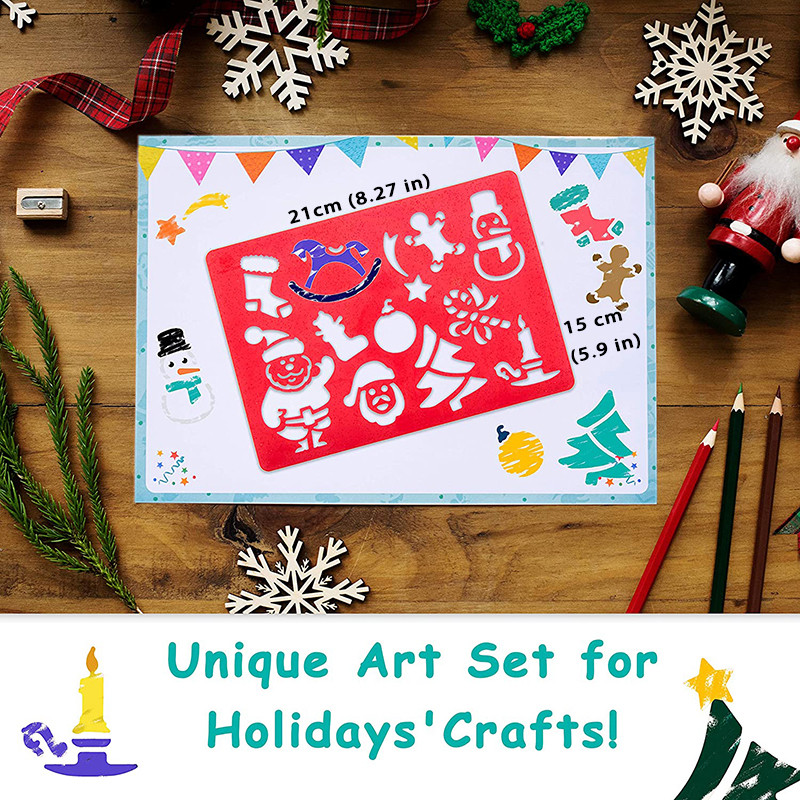 

5/20Pcs Drawing Stencils Set For Kids Large Plastic Stencil Kit 300+ Patterns Painting Templates For