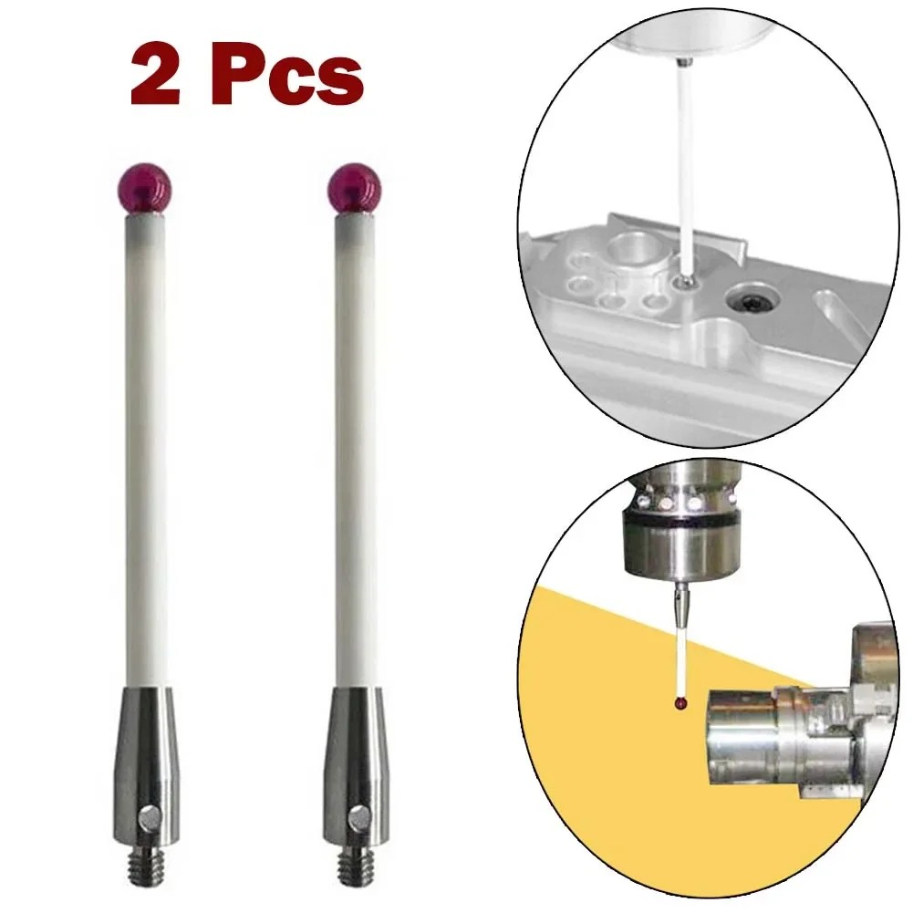 2Pcs For Renishaw A-5000-3712 CMM Probe Stylus 100mm Ceramic Rod 6mm Ball Head CMM Touch Probe Ceram
