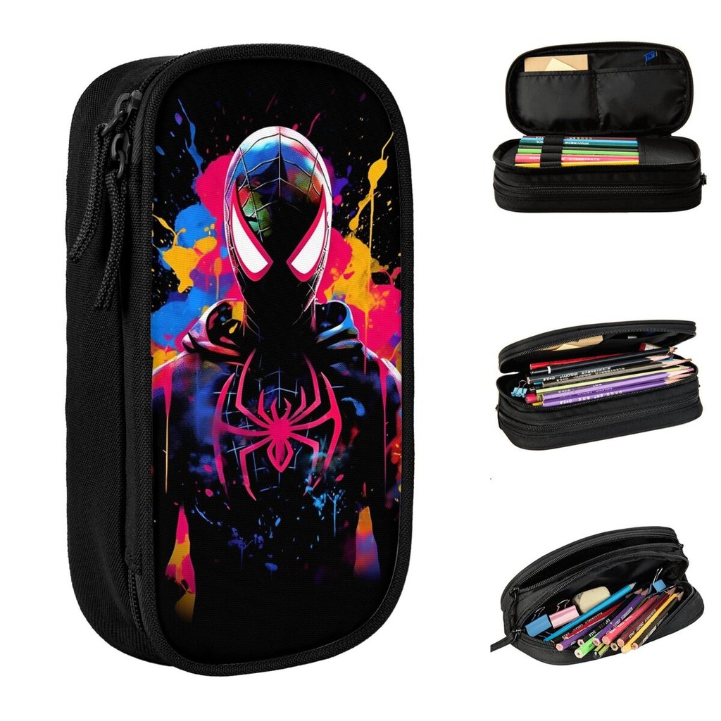 

Spider-Man Comic Web Cool Pencil Cases Cartoon Anime Lovely Spiderman Pen Box Bags Student Large