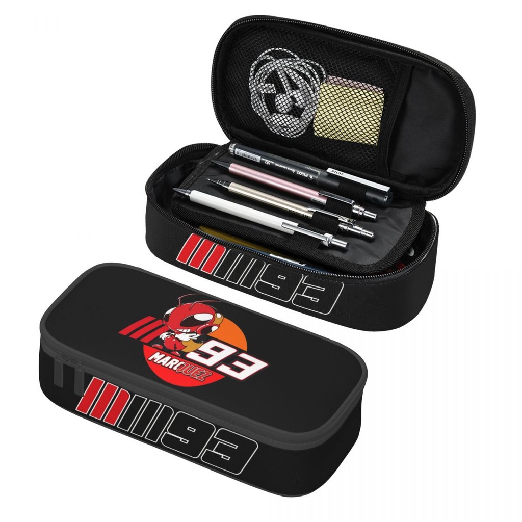 

Custom Spain Motorcycle Racer 93 Marquezs Pencil Cases For Boy Girl Large Storage Pen Bag Box School