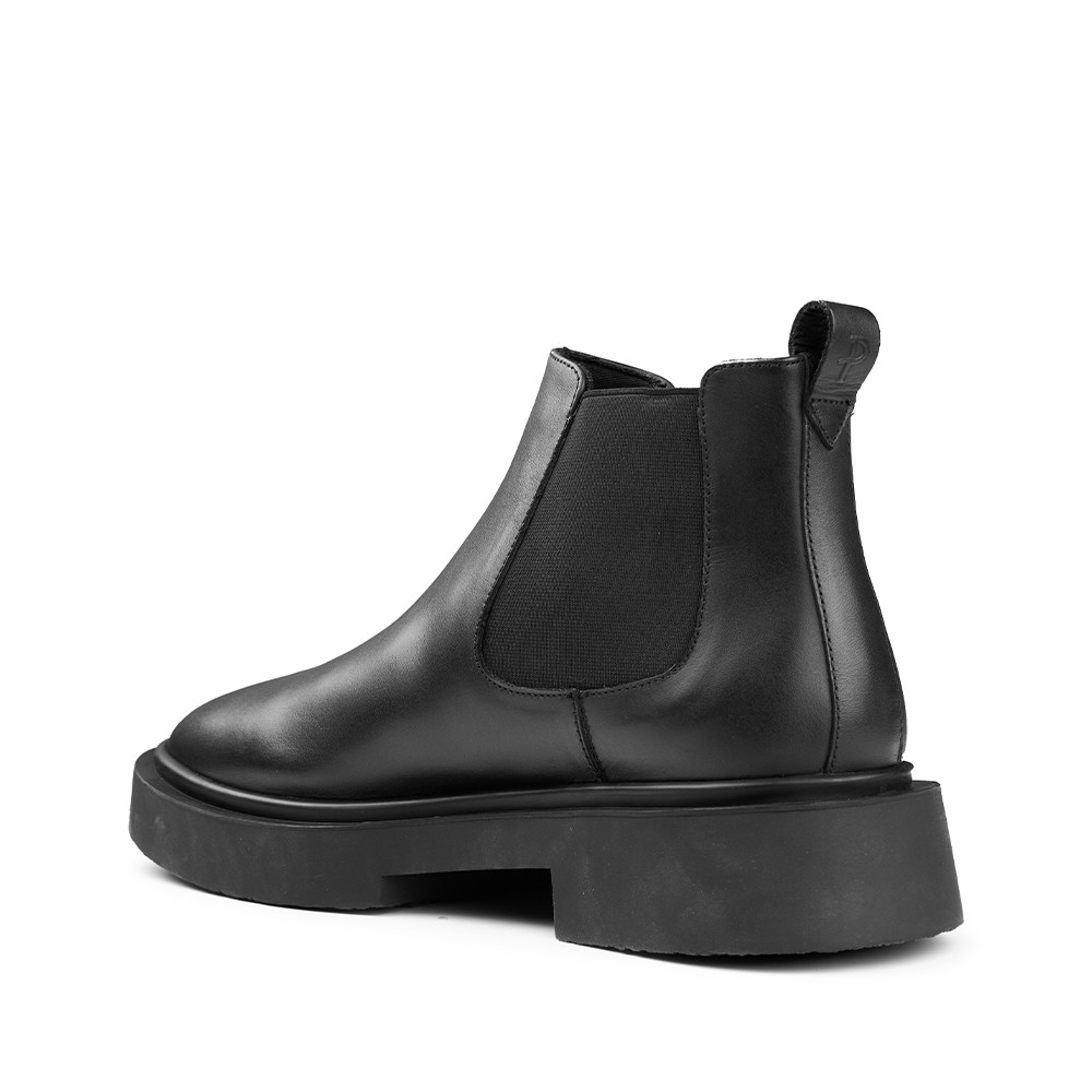 Prabu - Nata Black Chelsea Boots Pria - Hitam