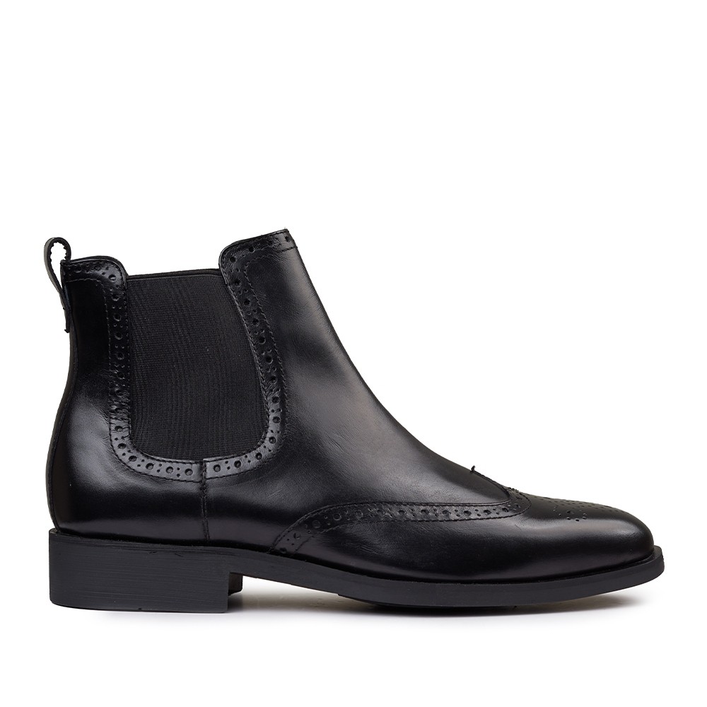 Prabu - Perkasa Calf Black Sepatu Kulit Chelsea Boots Pria Hitam