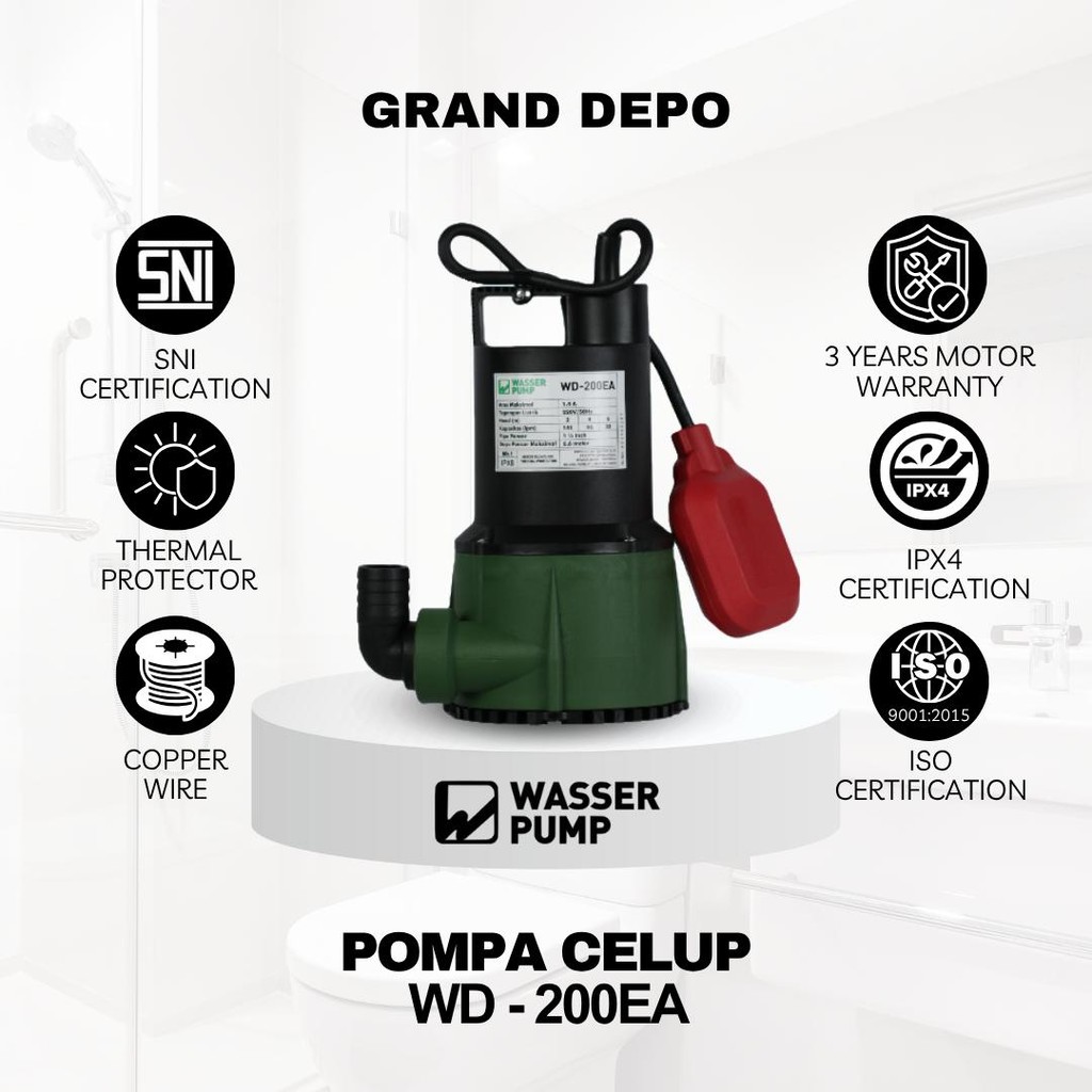 Wasser Pompa Air Celup WD 200EA / Pompa Celup Wasser