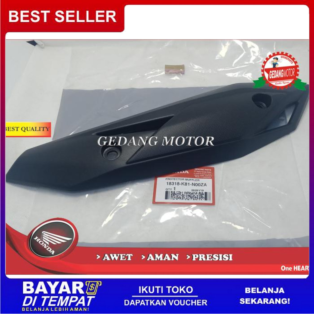 FREE ONGKIR COVER TUTUP KNALPOT BEAT FI ESP BEAT STREET 2016 2017 ORI AHM K81 BISA COD