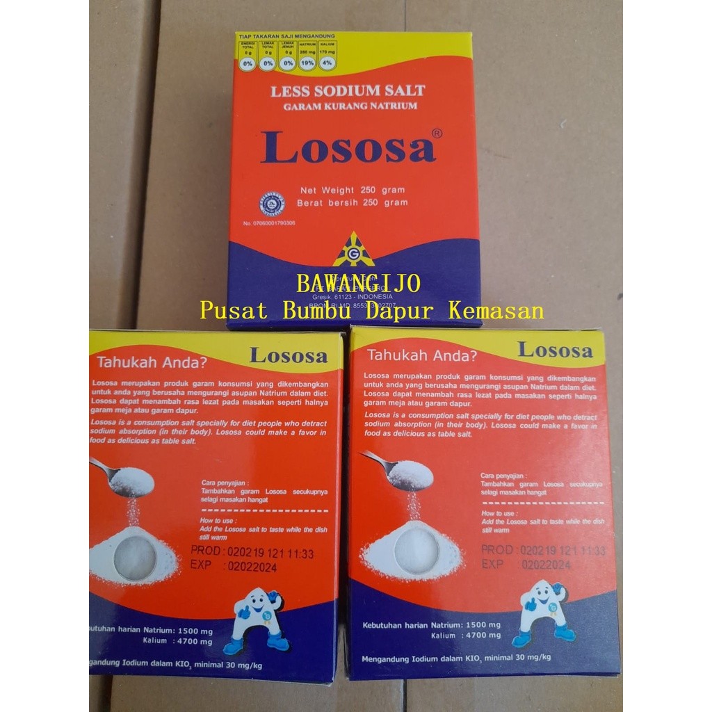 

Garam Lososa 250 gr Rendah Natrium Aman untuk Hipertensi
