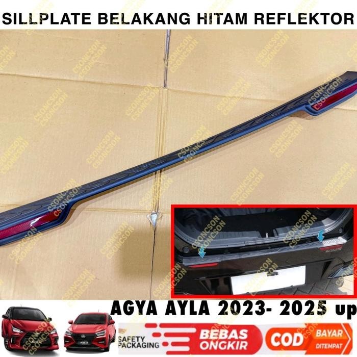 Sillplate Belakang Agya Ayla 2023 2024 2025 Up Hitam Reflektor