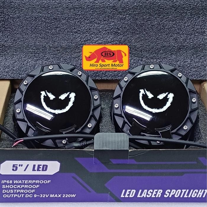 lampu tembak LED STEDI 5inch + cover smiley