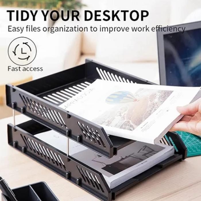 

Document Tray Plastik / Rak Dokumen Plastik / Paper Tray 2 Susun 1002