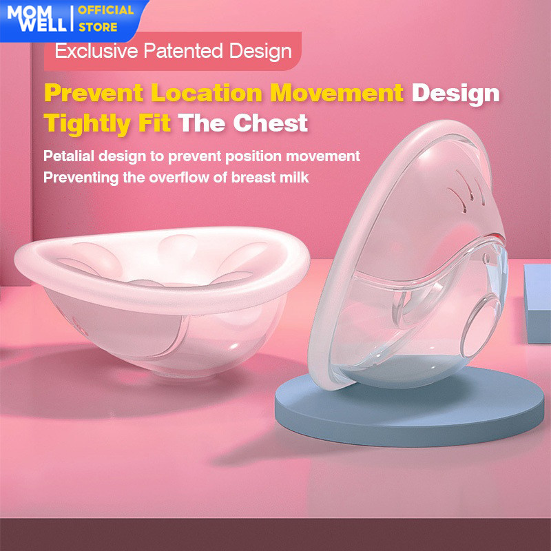 Momwell AOP01 Penampung ASI Silicone 2Pcs - Breast Milk Collector Breast Pad Silicone BPA Free