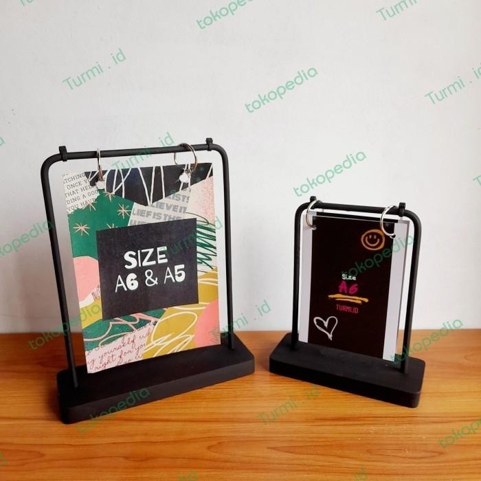 

Stand Gantungan Menu Nomer Meja Kalender kayu Resto Cafe