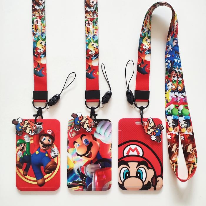 

ID Card Holder Name Tag Lanyard / Kalung Wadah Kartu Super Mario Bros