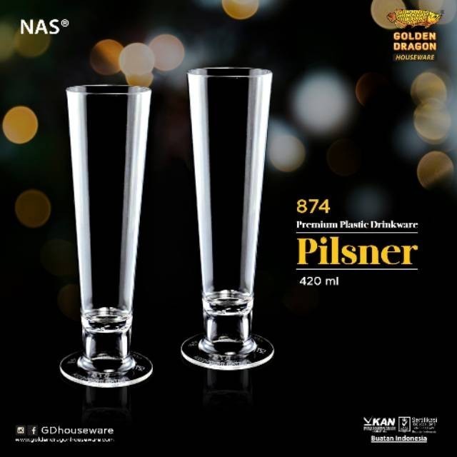 [Bestone] Gelas Mika Akrilik Premium Dragon Gelas Jus Pilsner Cocktail 874