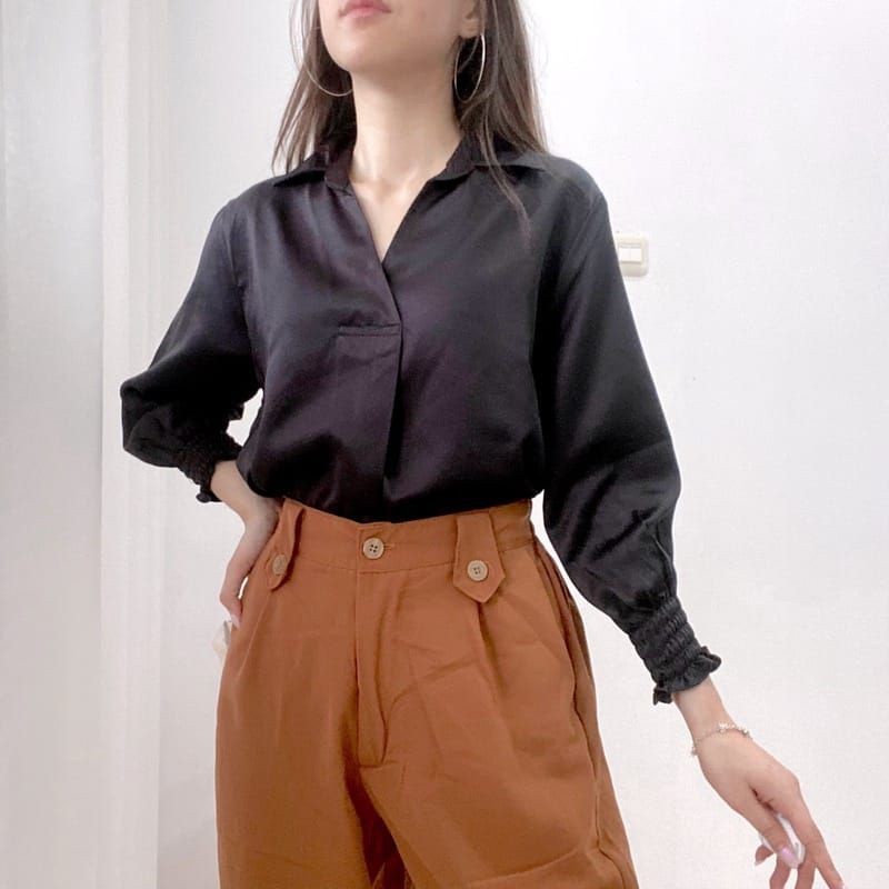 [READYY] 0Ruby Top Satin Premium Fortuna Blouse Elegan