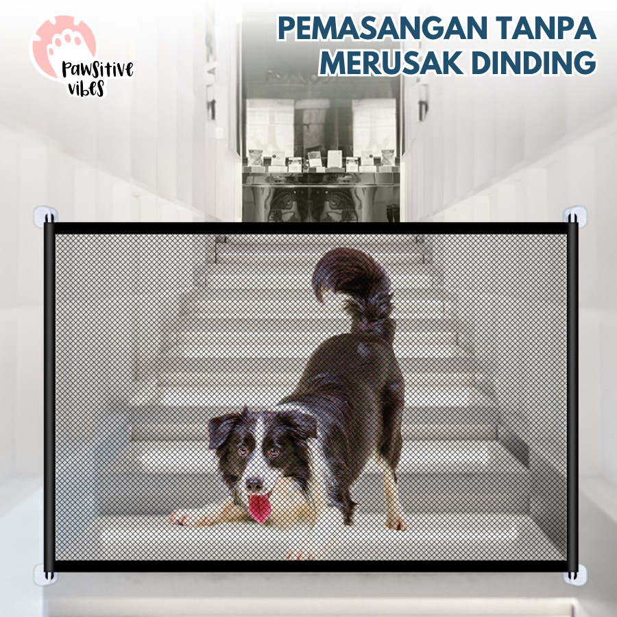 Pintu Jaring Penghalang Pagar Kandang Kucing Anjing - Magic Gate Pintu Jaring Penghalang Pagar