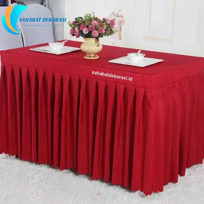 *CepatSampai*_ TAPLAK MEJA PRASMANAN WEDDING PESTA - COVER MEJA REMPEL