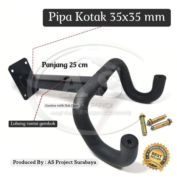 gantungan sepeda dinding murah hitam cantolan sepeda