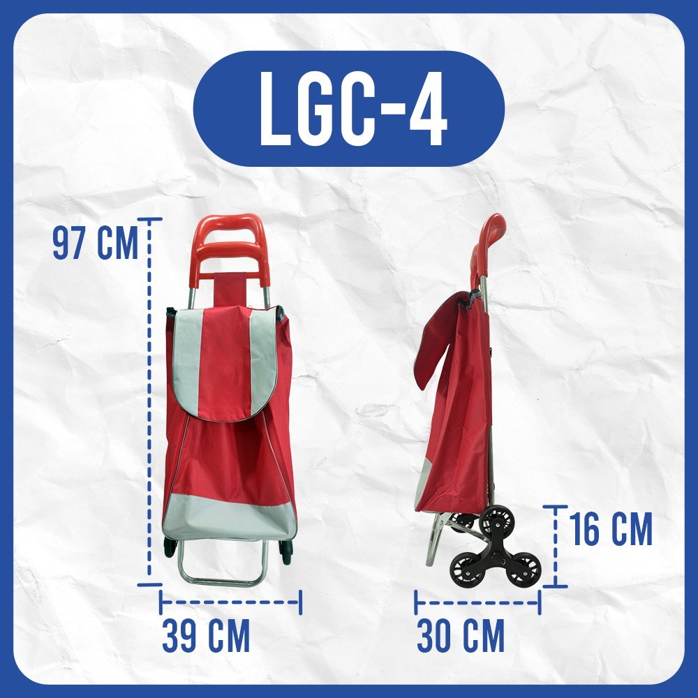 Troli Belanja lipat Keranjang Supermarket Tas Troli Belanja Trolley Roda