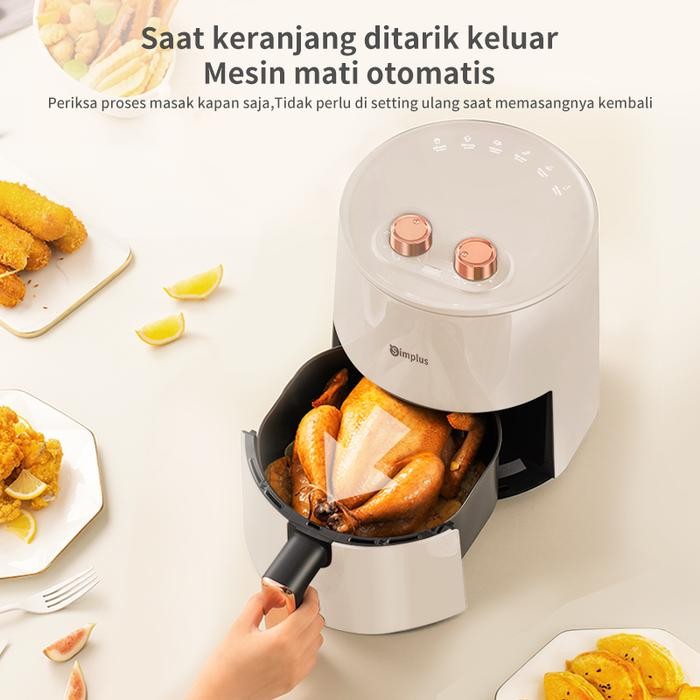 MEGA SALESIMPLUS Air Fryer Low Watt 650W Kapasitas 4L/ Penggorengan Tanpa Minyak Peralatan