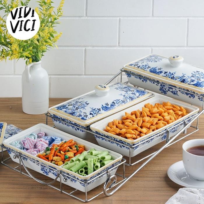 TERBARU Prasmanan Persegi VICENZA Food Display untuk tempat lauk, buah dan sayur hingga tempat saos,