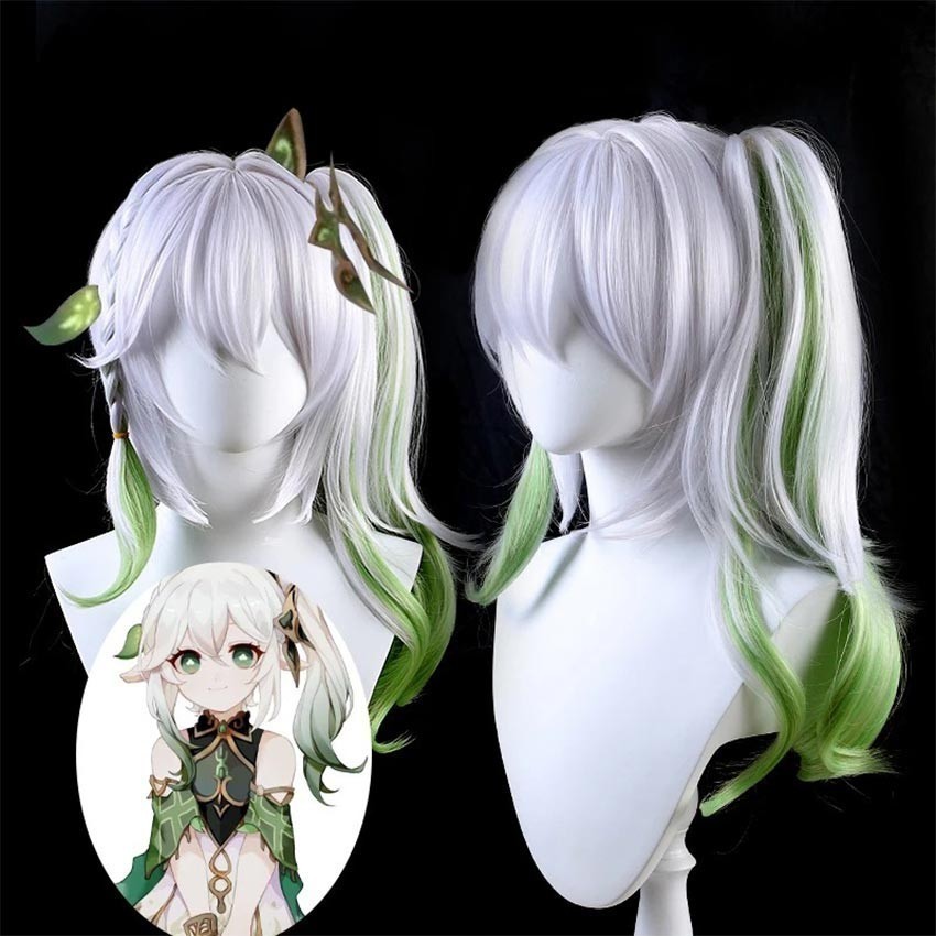 Wig Nahida Cosplay Genshin Impact Rambut Genshin Impact Nahida Dewasa/Anak-Anak Dapat Menggunakannya