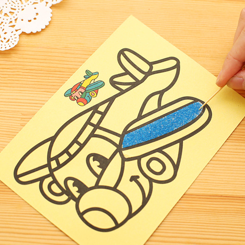 

Diy Sand Drawing Kids Handicrafts Sand Art Pictures Drawing Set Toys Children Coloring Sand Painting