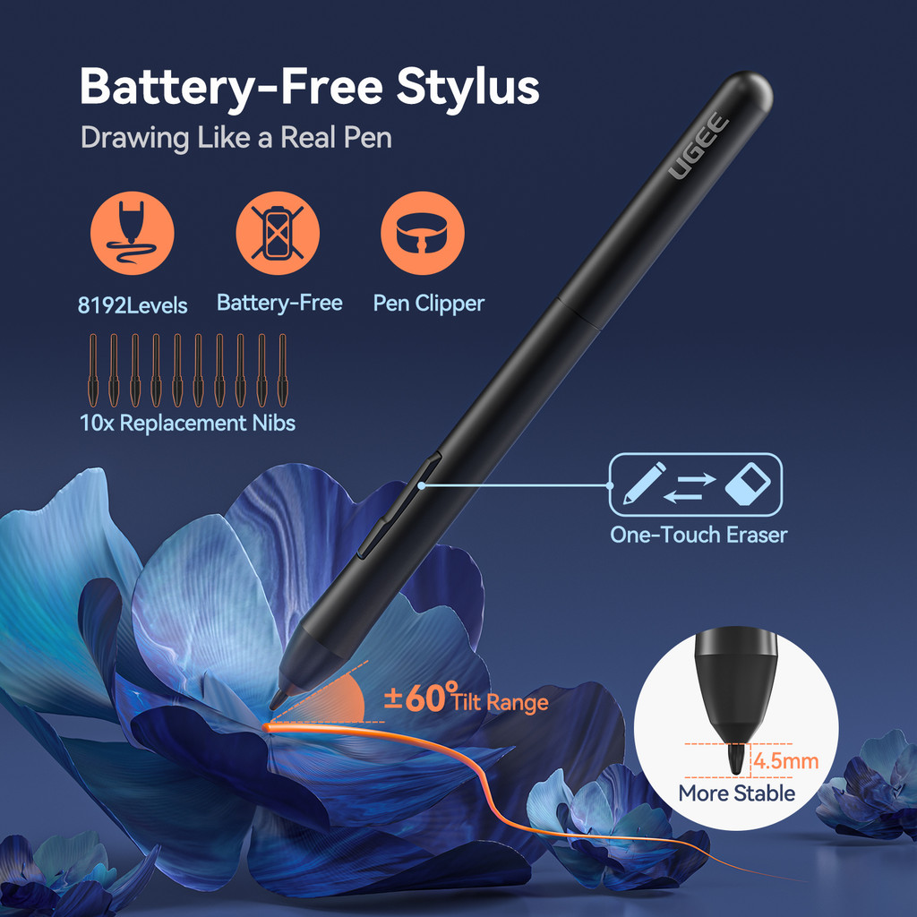 

Ugee S640 Graphic Tablet 6 Inch Drawing Tablets Digital Pen Pad Writing Drawing Board 8192 Stylus