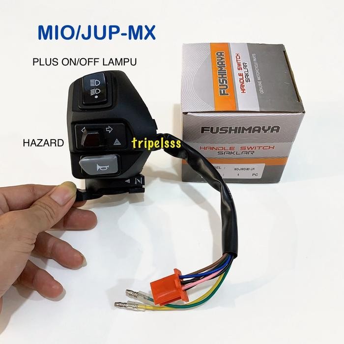 Saklar kiri Mio plus On/Off lampu Dim 3titik & Hazard Mio J - M3 - Soul GT 115 - Mio Smile - Mio