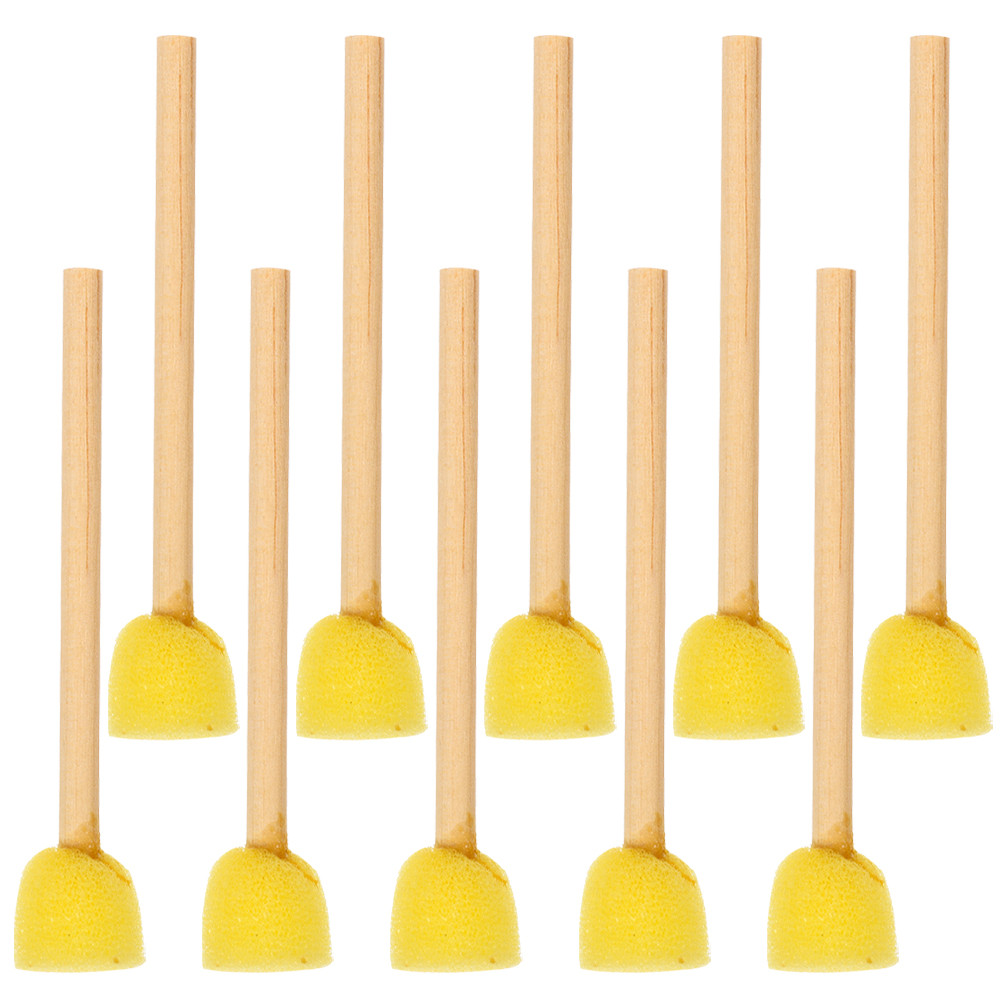 

10Pcs Round Sponges Brush Set Stencil Sponge Brushes Diy Painting Sponges Children Drawing Craft