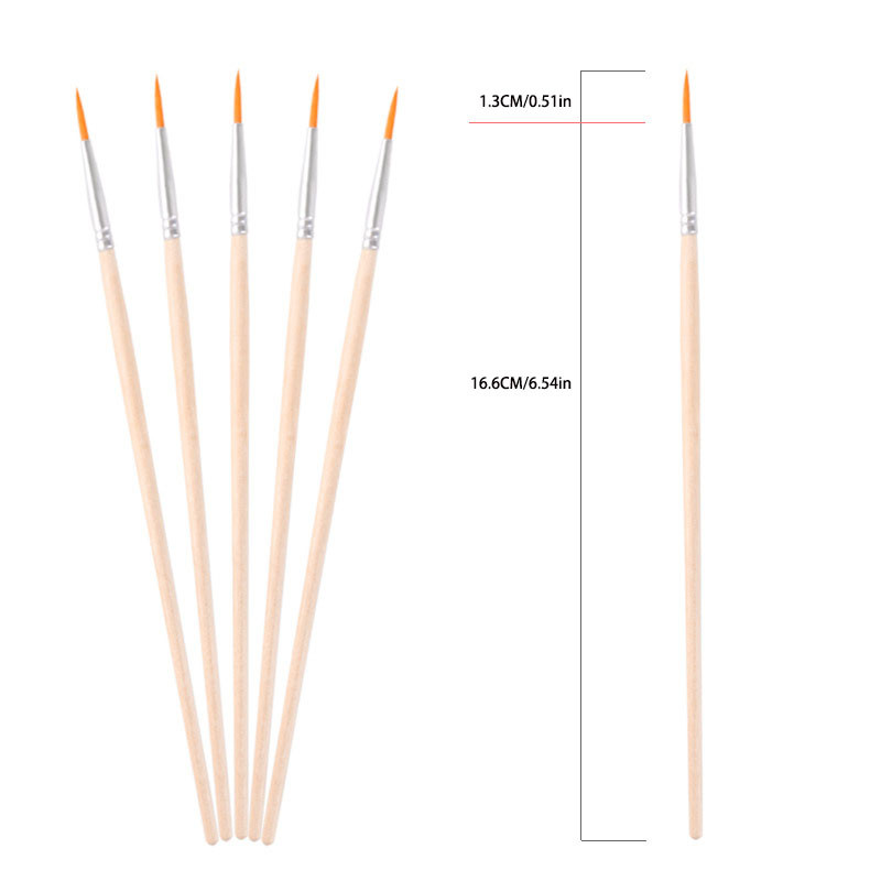

10Pc/30Pc/50Pc/100Pcpole Flat Brush Nylon Bristles Row Pen Tip Pen Line Drawing Pen
