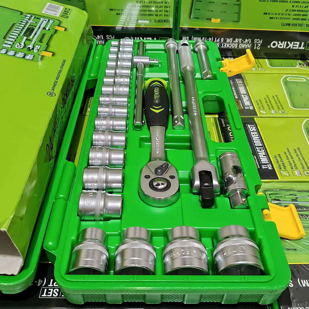 Kunci Sok Tekiro 24 Pcs Socket Set 8 - 32 Mm Box Plastik - 6 PT