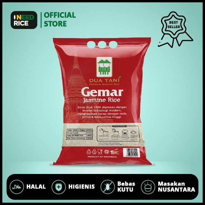

BERAS DUA TANI GEMAR JASMINE 5KG