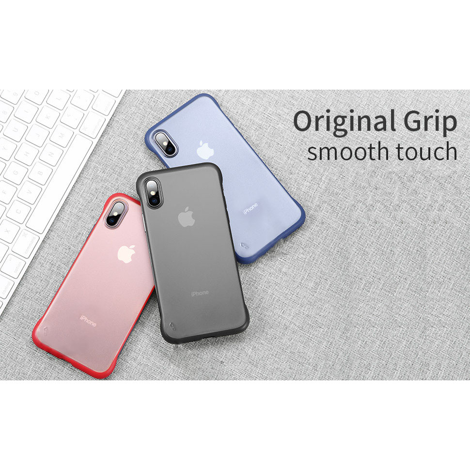 [ CUCI GUDANG ] Case Hp IPHONE X MAX Case Frameless Transparant Stand Ring Casing