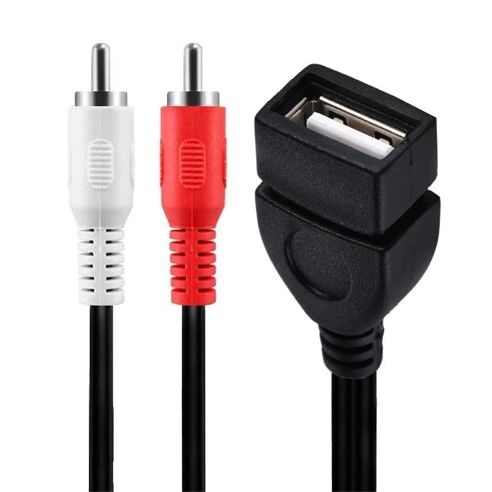 to RCA Male Female Socket 2 RCA Audio Adapter USB Female to RCA Male Cable Extension Cable Audio Cab