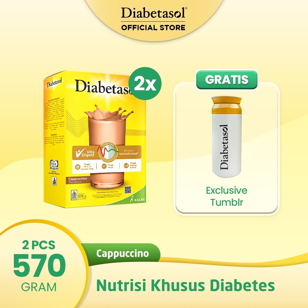

DIABETASOL CAPPUCINO 570G (2PCS) FREE EXCLUSIVE TUMBLR 100% ORIGINAL
