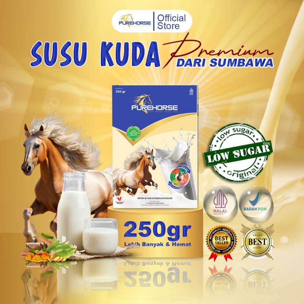 

PUREHORSE SUSU KUDA MURNI MENGATASI ASAM URAT TULANG DAN NYERI SENDI 100% ORIGINAL 250GRAM 100%