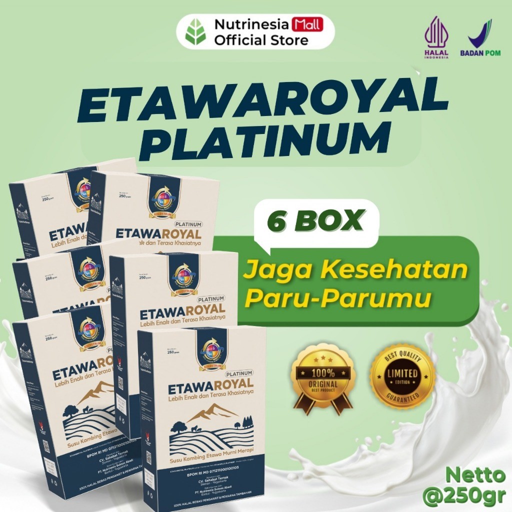 

ETAWAROYAL PLATINUM PERUBAHAN MERK ETAWAPLUS PLATINUM ASLI- SUSU ETAWA BUBUK DENGAN KOLOSTRUM AMPUH