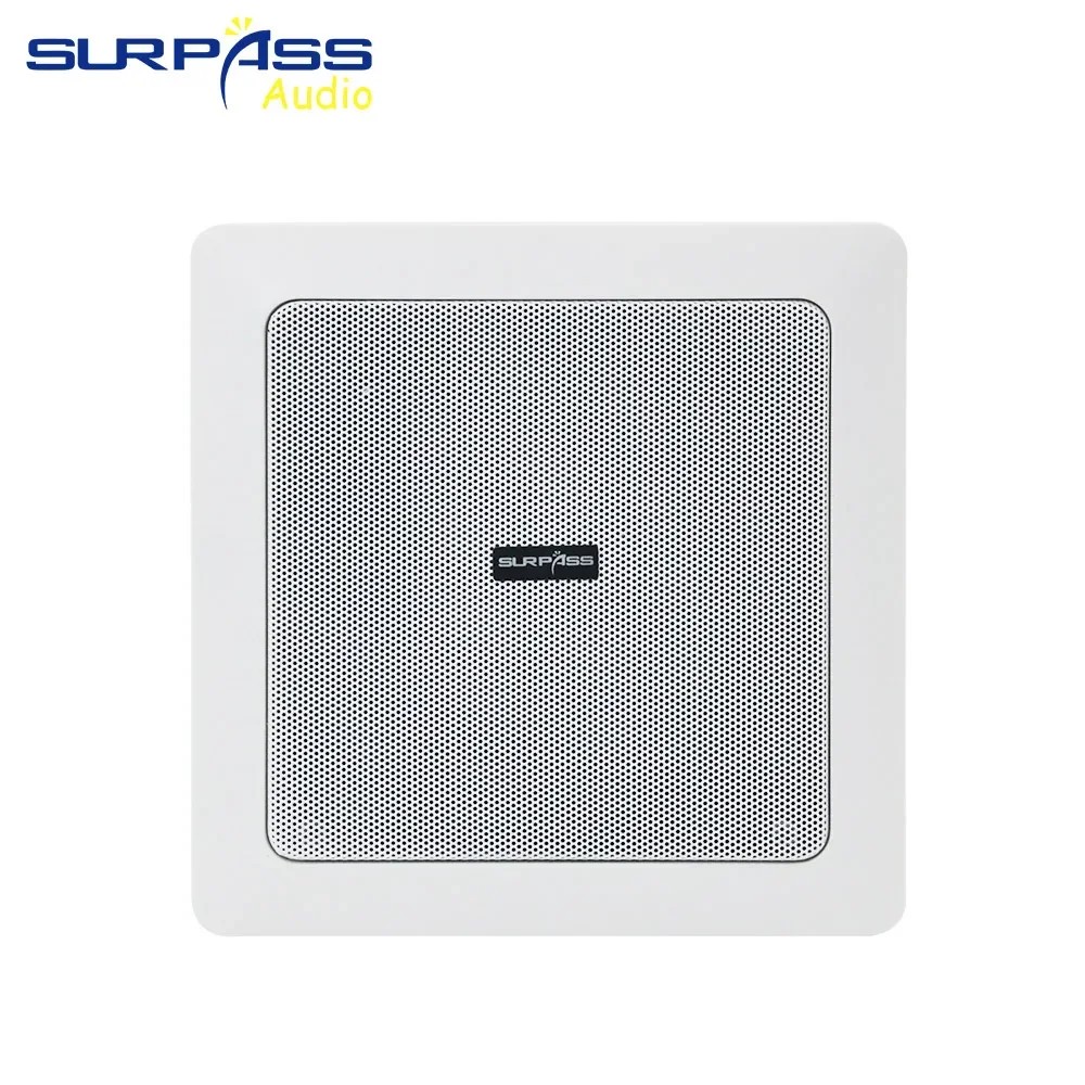 5 Inch Full Range Square HiFi Ceiling Speaker 6W/3W 100V ABS Power Taps Home Theater System Music St