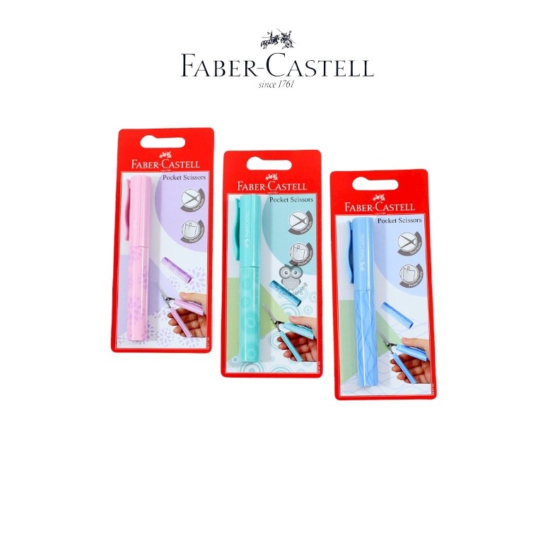 

[READY] Gunting Pocket Faber-Castell Uk 11 cm Gunting Portable Bentuk Pulpen Gunting Saku Bahan