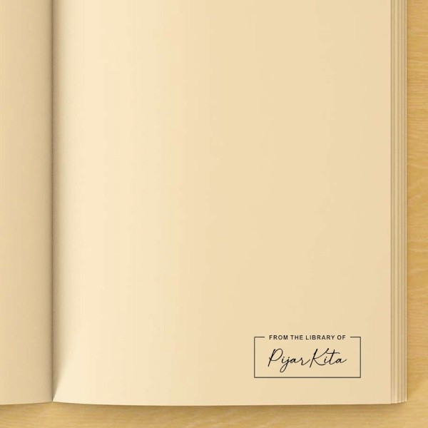 

[READY] E-7 CUSTOM NAMA BOOK STAMP / STEMPEL BUKU NOVEL AESTHETIC PIJARKITA
