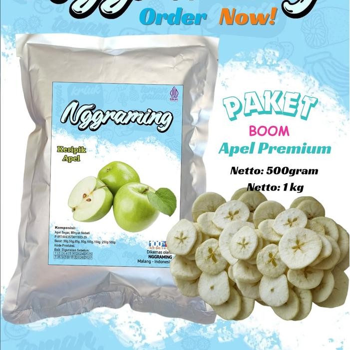 

KERIPIK APEL PREMIUM 500gram & 1Kg. Cemilan Food Kripik Camilan