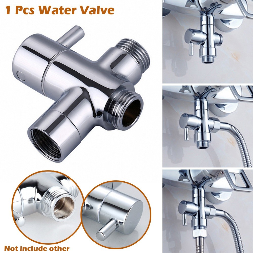1 Pcs Water Diverter Valve Bathroom Shower Diverter Valve Tap Connector Faucet Switch Valve