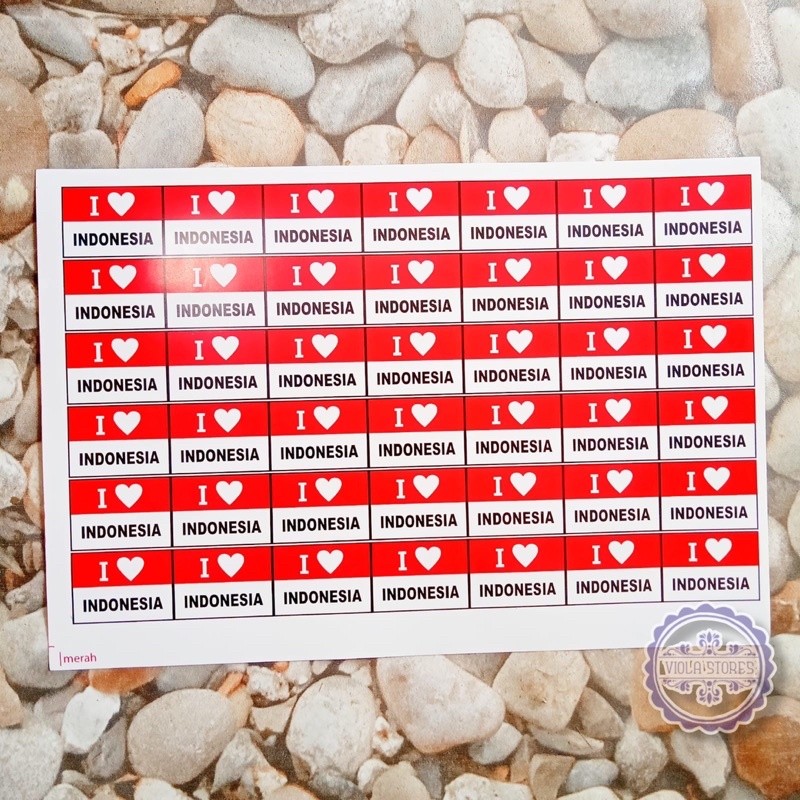 

Stiker Pipi Merah Putih / Indonesia Maju / I Love Indonesia isi 10 Pcs
