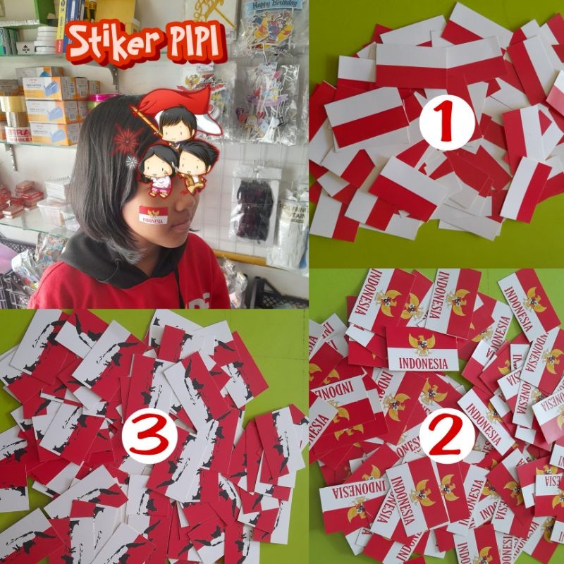 

Stiker Pipi Bendera Agustusan Isi 10 dan 100