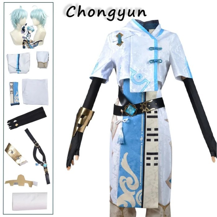 Chongyun Cosplay Genshin Impact Costume Uniform Outfit Cosplay Chun