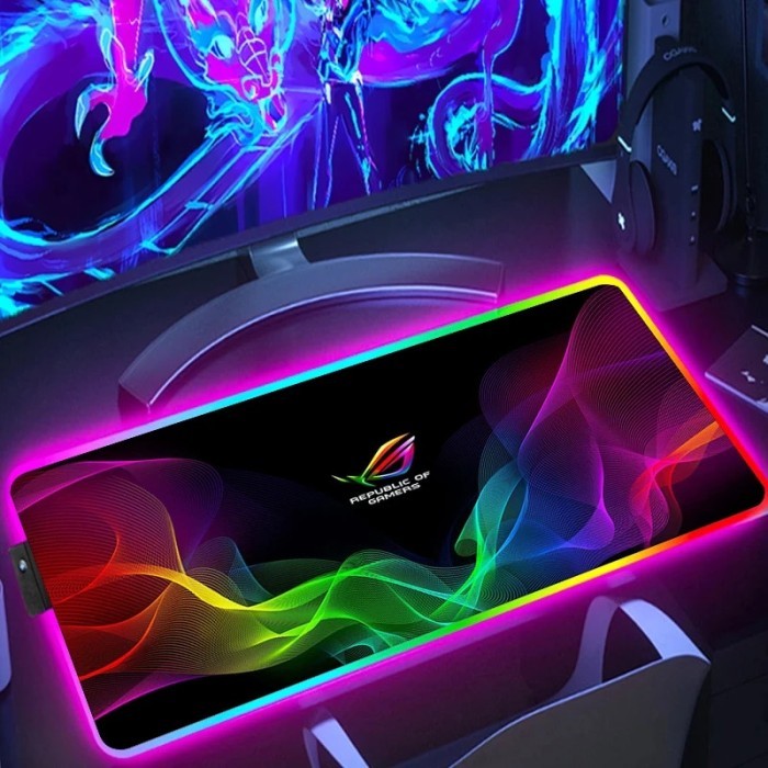 ROG Gaming RGB Mouse Pad PC Gamer Computer Mousepad Backlit Mause Pad