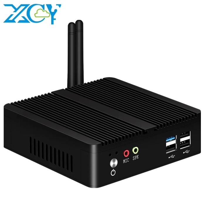 XCY Fanless Mini PC Intel Celeron J1900 Quad Cores Gigabit Ethernet