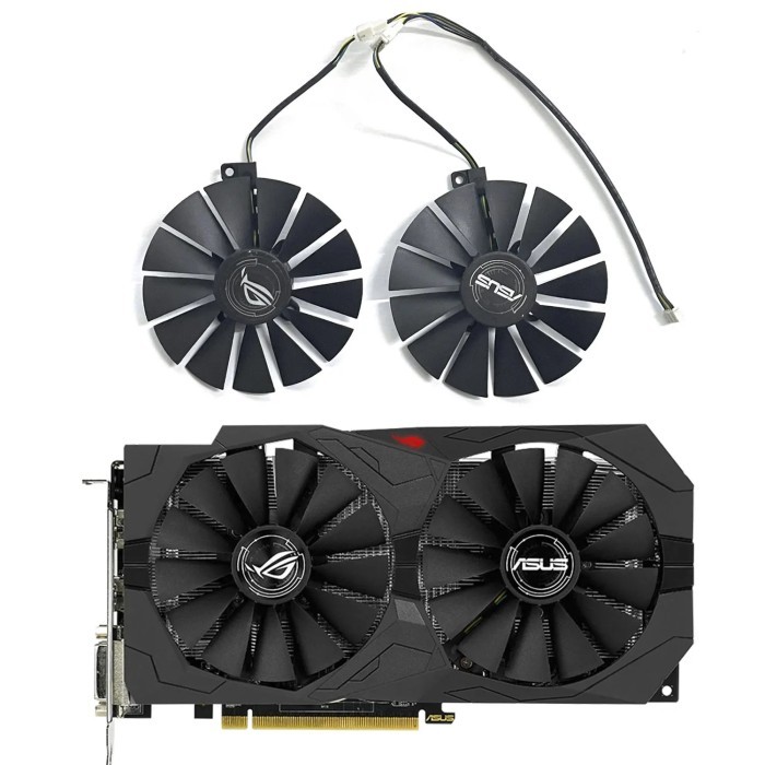 2x T129215SM FDC10M12S9-C RX580 95mm Gpu Fan Voor Strix Rx 470 580